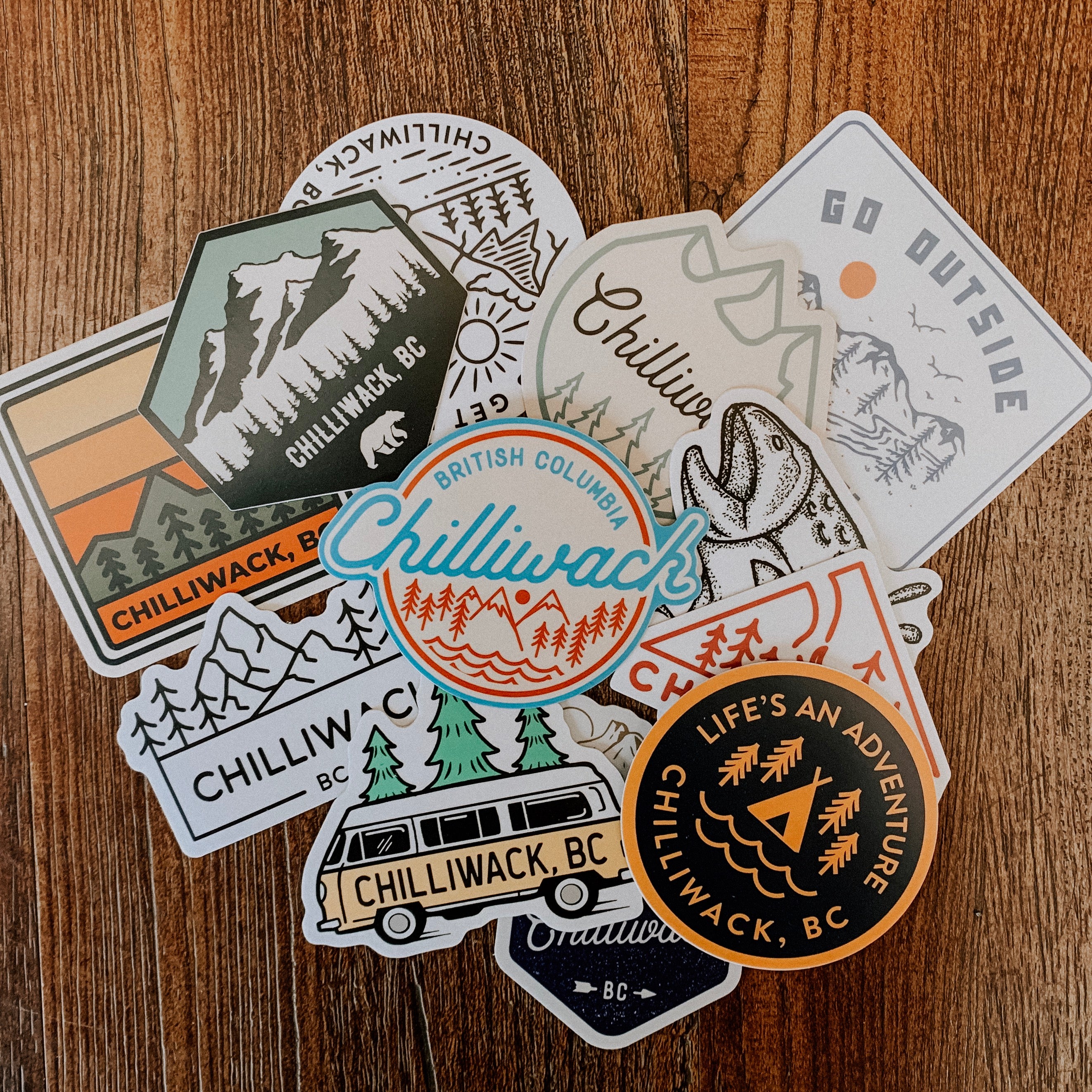 Green Camper Sticker