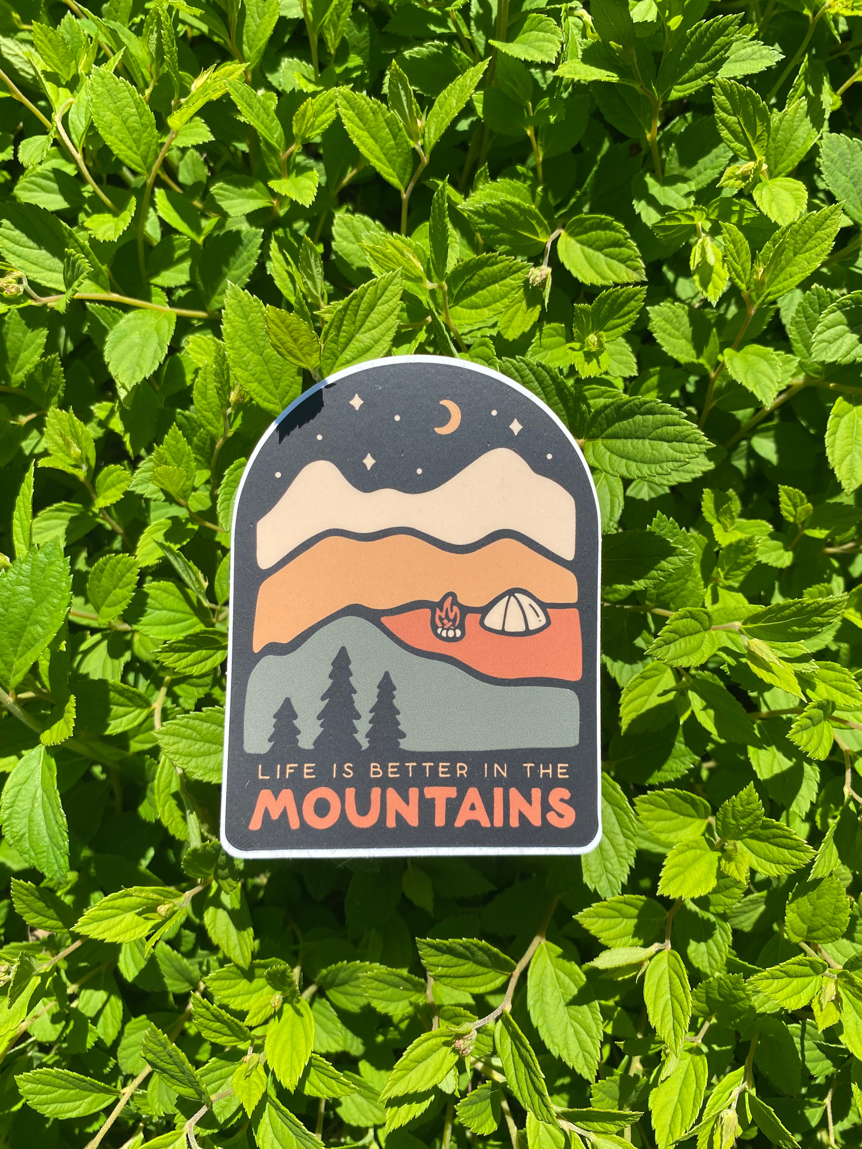 Better In the Mountains Sticker